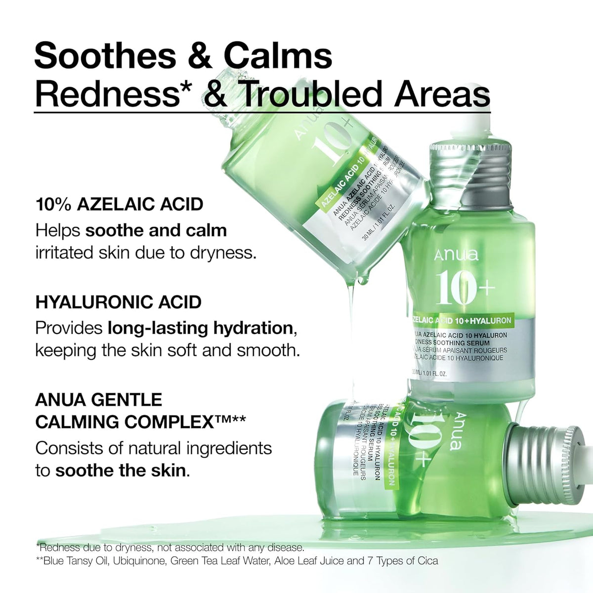 Anua Azelaic Acid 10  HYALURON REDNESS SOOTHING SERUM